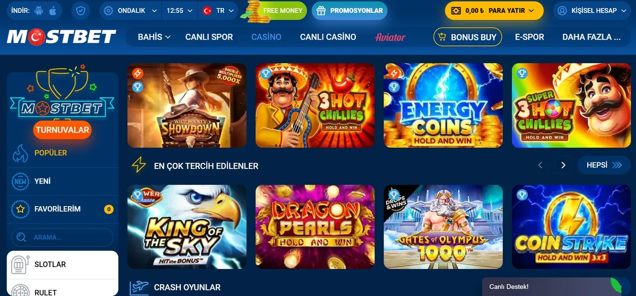 MostBet’in casino bölümündeki oyunlar: çeşitlilik ve sağlayıcılar MostBet’in casino bölümündeki oyunlar